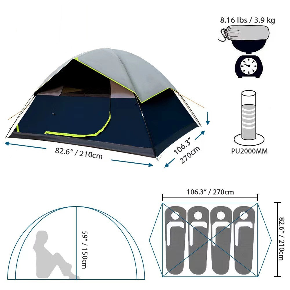 4 Person Tent For Camping